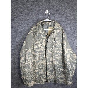 US Army Cold Weather Field Coat Mens Large Long Camo Universal Pattern Golden
